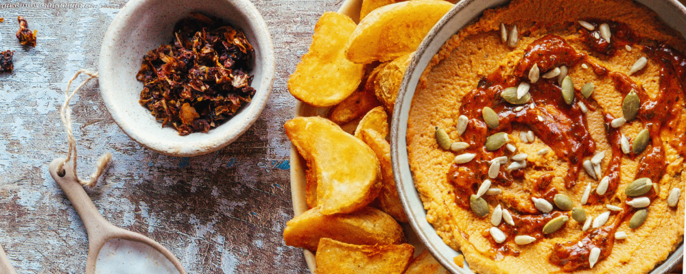 Острые картофельные дольки Pati Parts Tex Mex с хумусом из вяленых томатов