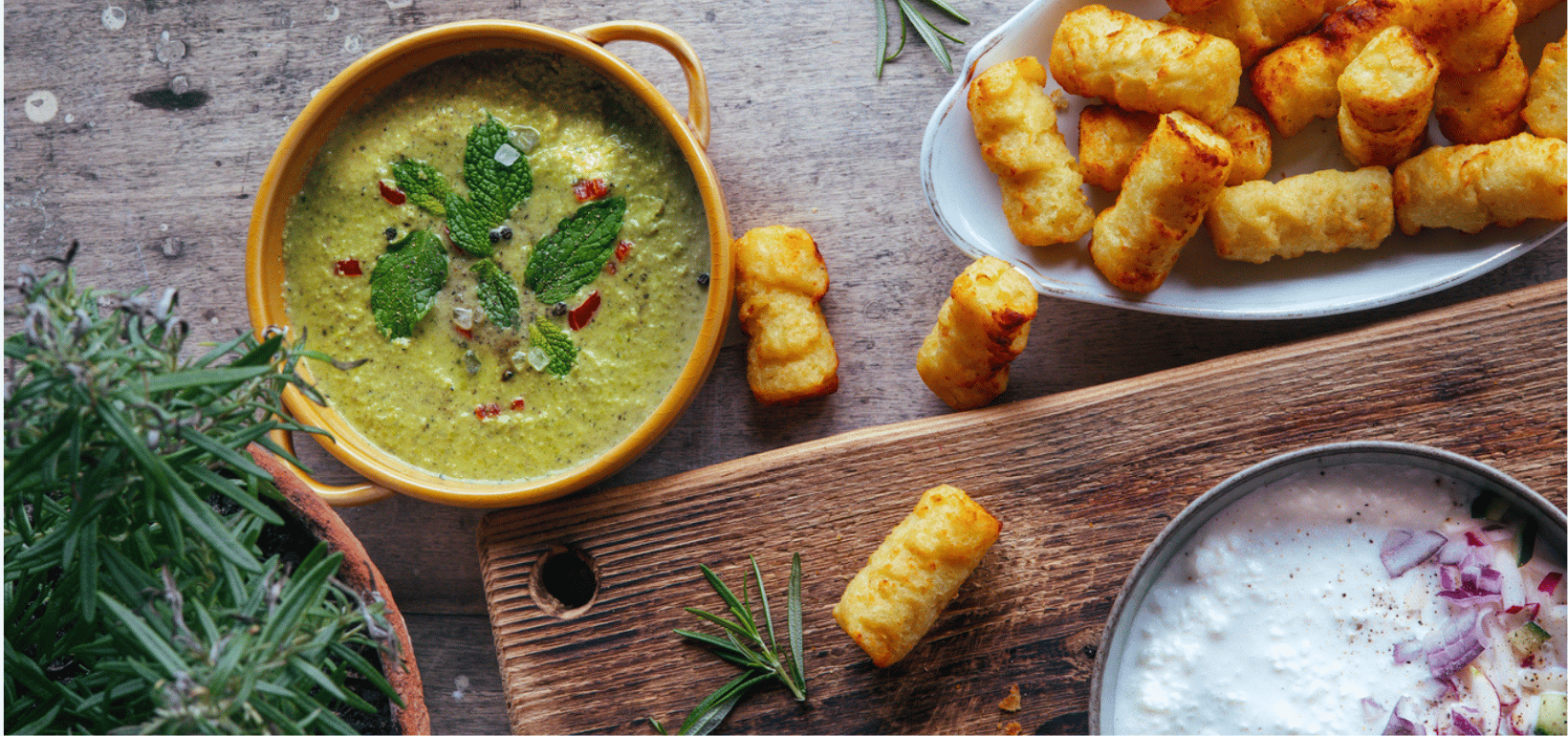 Хрустящие крокеты из картофельного пюре Pom’ Croquettes со свежим творожным сыром по-весеннему