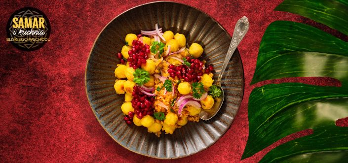 Sałatka z Pom' Noisettes, granatem, soczewicą i cytrynowym vinaigrette