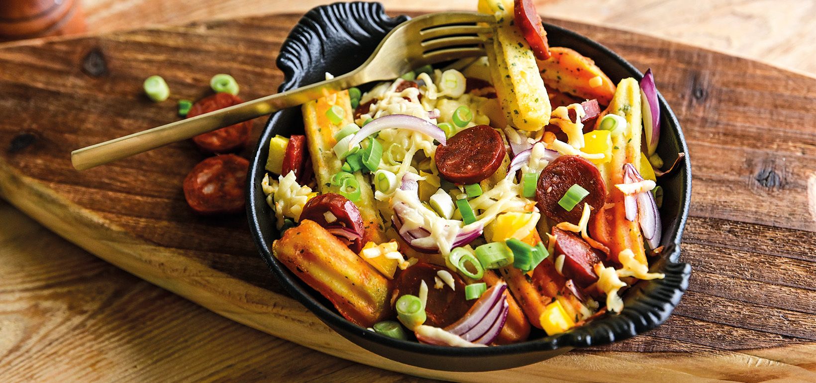 Aviko Wavy Blends Чеснок и Травы в красочном сочетании с чоризо