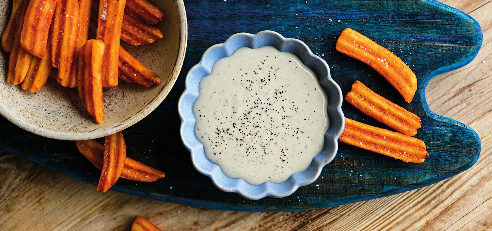 Aviko Wavy Blends Paprika с кремовым соусом из горгонзолы